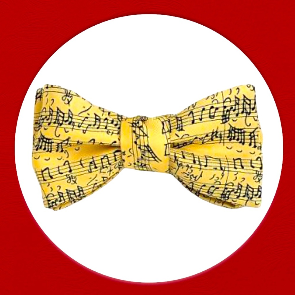 JOSH BACH Beau Ties LTD of Vermont Music Notes Theater silk Bowtie